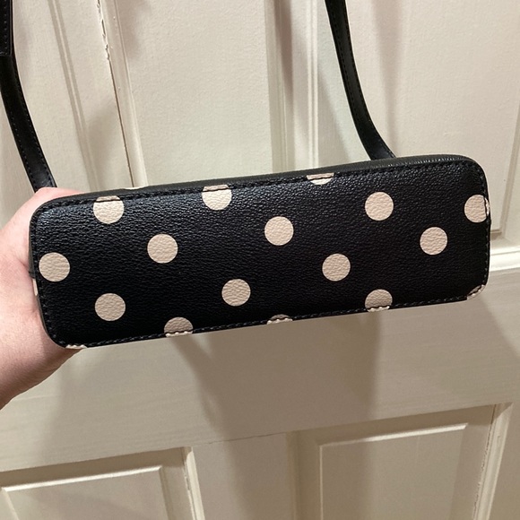 Kate Spade Classic Black Beige Polka Dot Crossbody - Picture 12 of 15